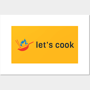 Let's cook simple design Posters and Art